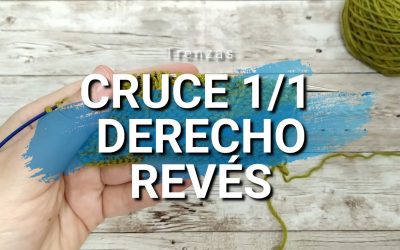 CRUCE DERECHO REVÉS (right purl twist)
